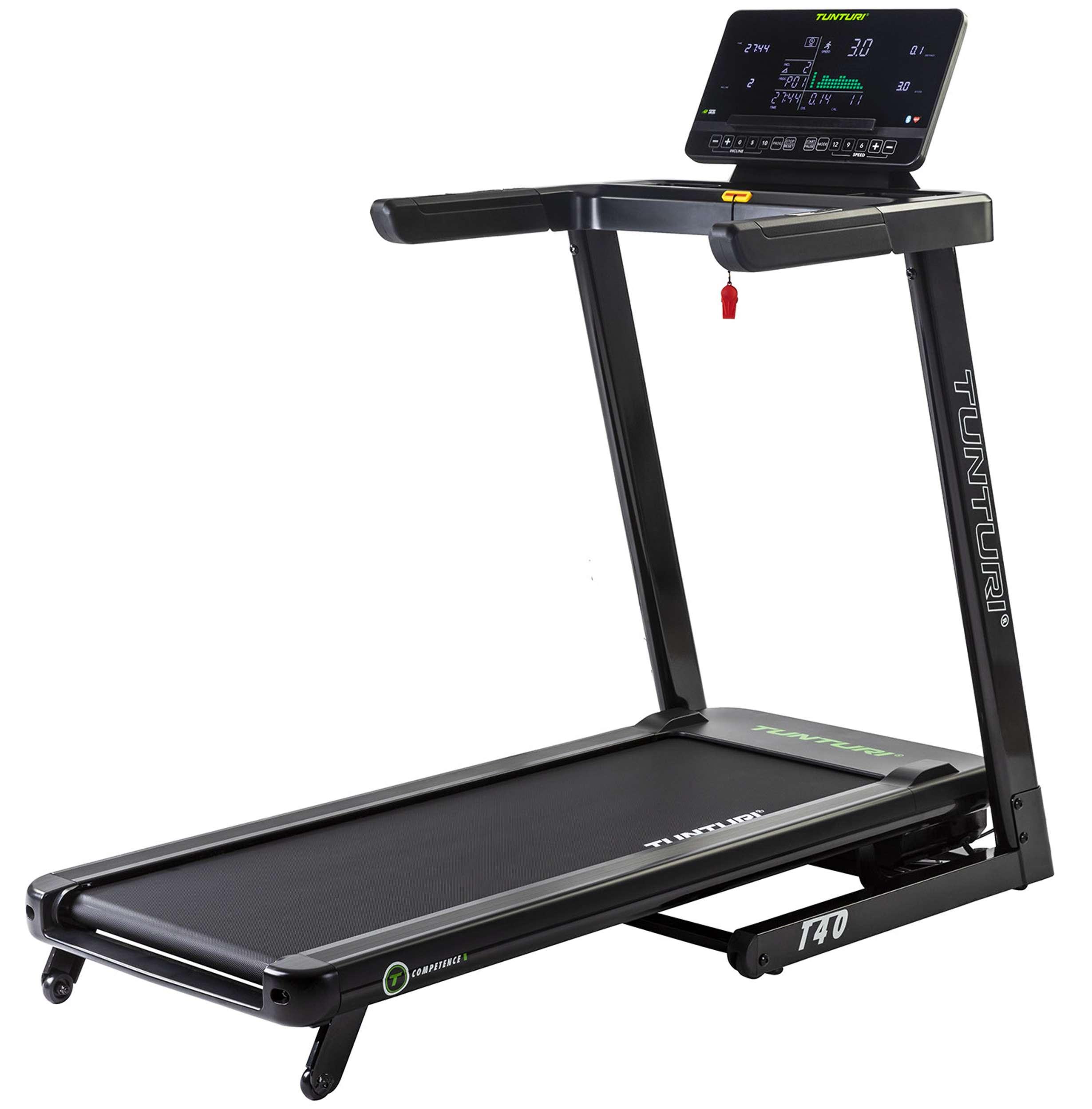 Tunturi T40 Klappbares Laufband für Zuhause/Büro - Laufband mit Bluetooth - 44 Trainingsprogramme - 12 Neigungsoptionen - 1 - 16,0 km/h