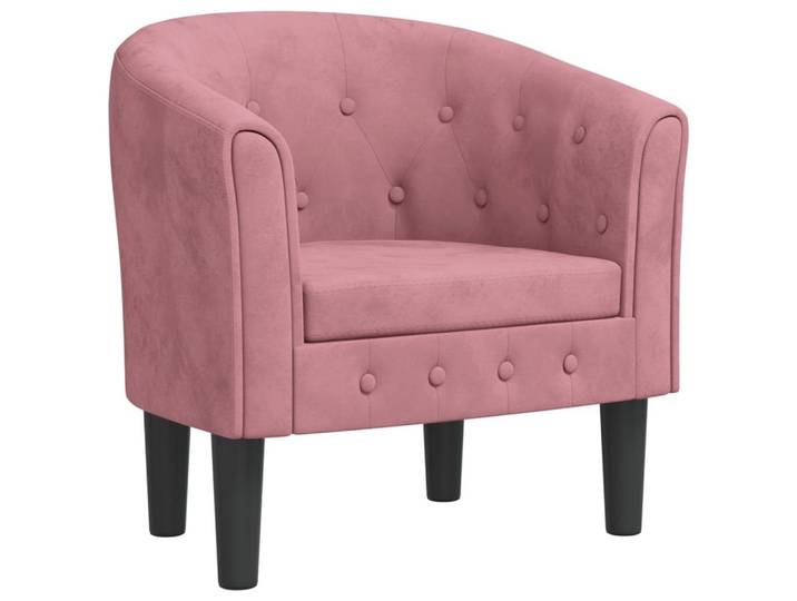 vidaXL Sessel Clubsessel Rosa Samt (1-St)