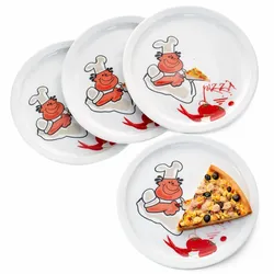 4er Set Alberto Pizzateller Ø30,5cm 4 Personen XL-Teller Platte groß Pizzabäcker