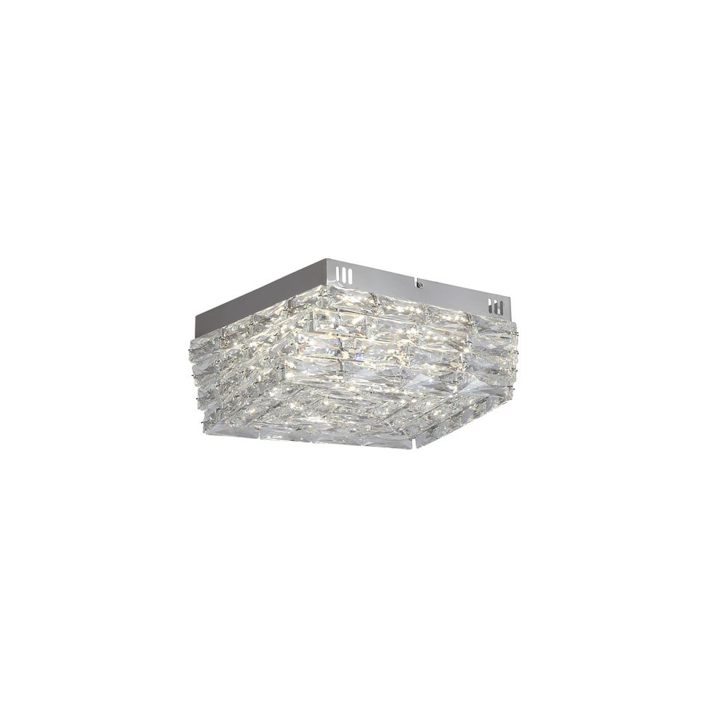 Plafondlamp Modena Searchlight chroom en glas