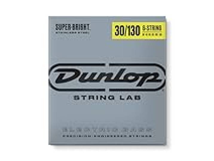 Jim Dunlop DBSBS30130 Cordes basses très brillantes, Acier inoxydable, Medium.030-.130, 6 cordes/ensemble