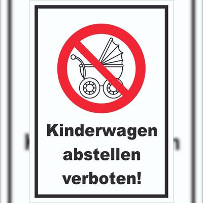 HB-Druck Kinderwagen abstellen verboten A5 (148x210mm)