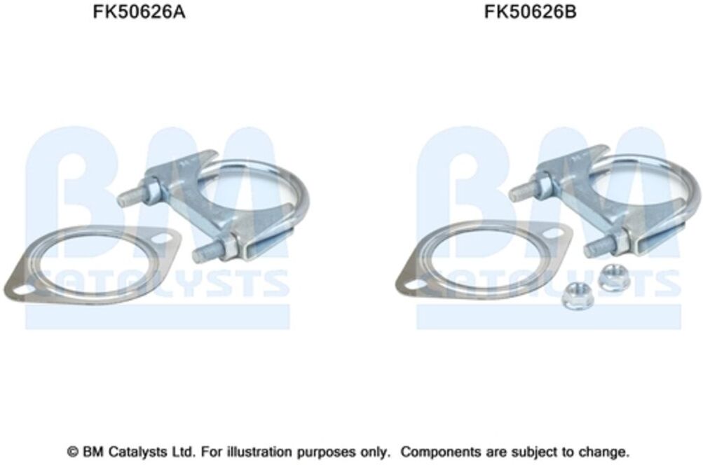 Montagesatz, Abgasrohr BM CATALYSTS FK50626