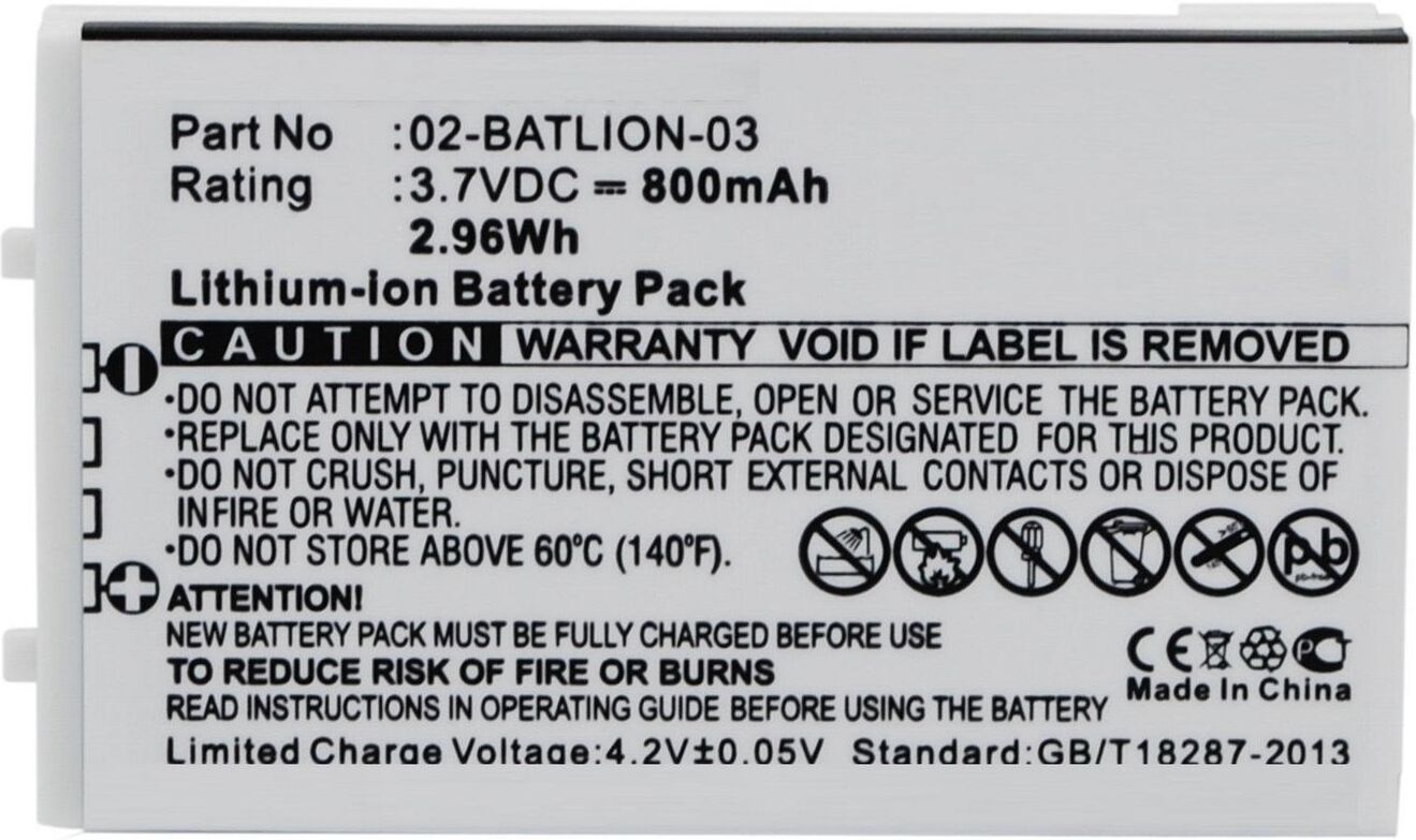 Coreparts Battery for Opticon Scanner - 3.7V, White - OPL-7724, OPL-7734, OPL-9700, OPL-9712, OPL-9713, OPL-9723