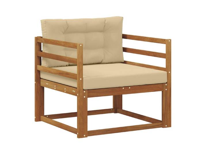 vidaXL Sofaelement Outdoor Mittelsofa Natur (1 St)