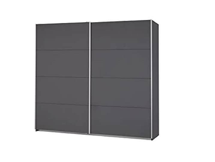 Rauch Möbel Caracas, Schwebetürenschrank, Grau metallic, Breite 226 cm