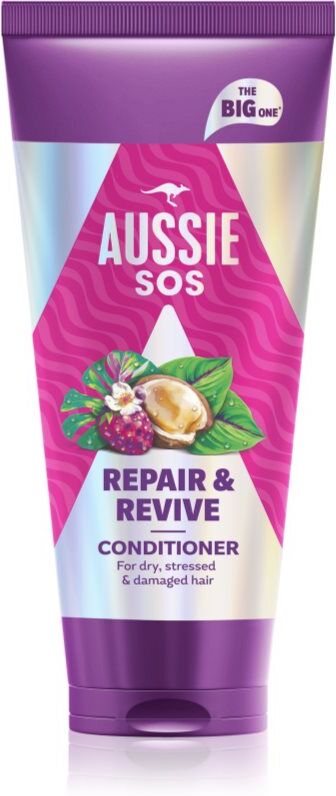 Aussie SOS Repair & Revive après-shampoing nourrissant pour cheveux et cuir chevelu fatigués 350 ml