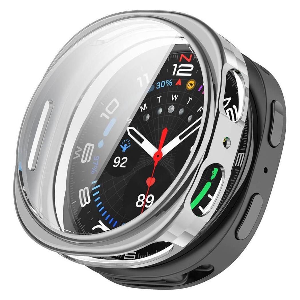 Cover-Discount Samsung Galaxy Watch 8 40mm - Gummi Schutz Case Metall-Look (69344042)