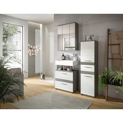 Badezimmer-Set BLAKE 3-teilig, Weiß Hochglanz