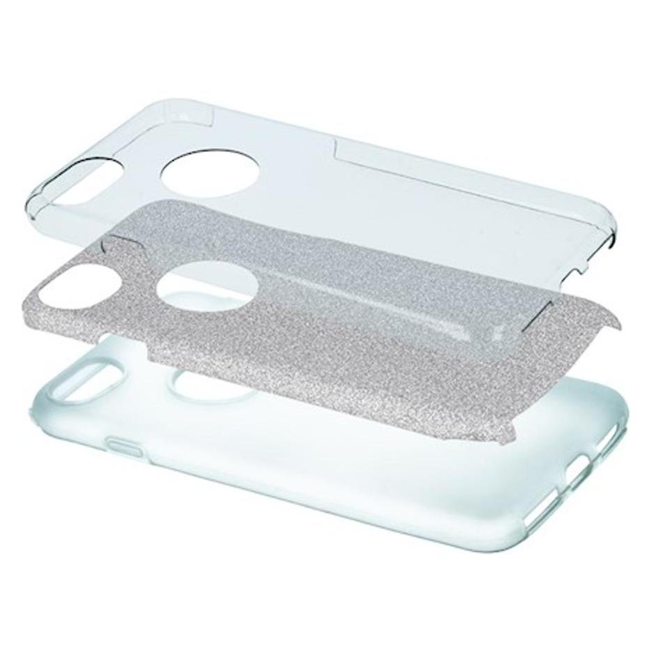OEM Glitter 3in1 Hülle für Samsung Galaxy A21s silber (Samsung Galaxy A21s) (33466102)