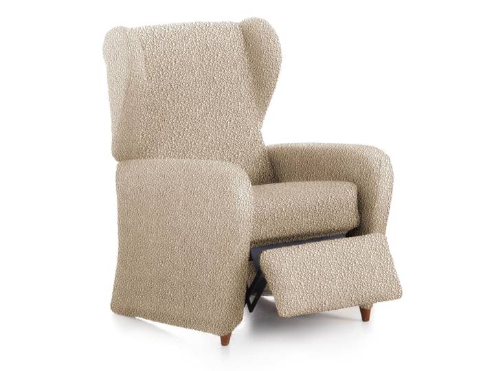 Housse de fauteuil relax extensible beige 60 - 85 cm