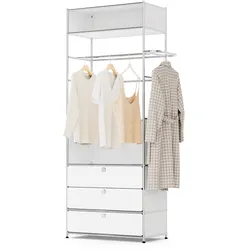 Tchibo - Garderobe Metall »Cn3« mit Kleiderstange und 3 Schubladen - 77x40x194,6cm - chrom -
