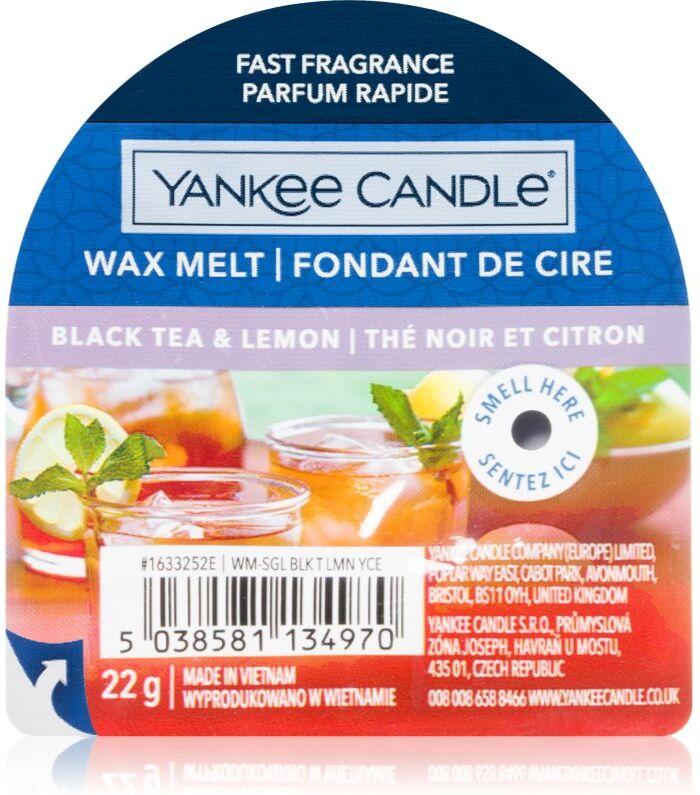 Yankee Candle Black Tea & Lemon tartelette en cire Signature 22 g