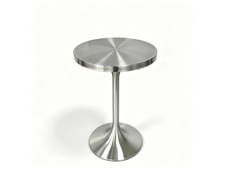 LIHDNGXM Moderner runder Esstisch aus Edelstahl, rund oder quadratisch, 3,5 cm Starke Tischplatte, Bistrotisch für Wohnzimmer, Bar, Café, Restaurant und Pub(60cm)