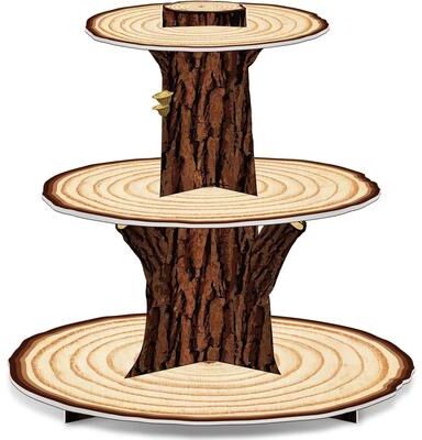 Uplift Picks Rustic Wooden Three Tier Cupcake Stand For Charming Woodland Party Displays Rustic Wooden Three Tier Cupcake Stand For Charming Woodland Party Displays