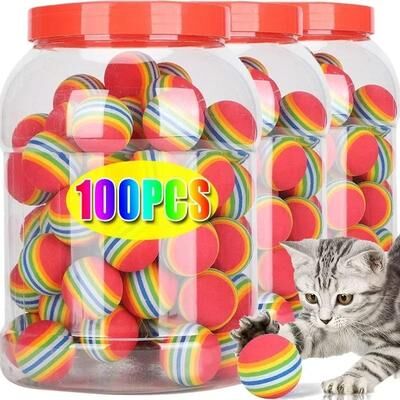 Uplift Essentials 100 Piece High Visibility Rainbow EVA Training Balls 100 Piece High Visibility Rainbow EVA Training Balls
