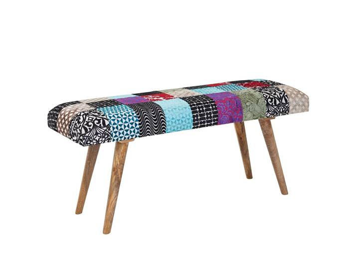 Banc en velours, multicolore