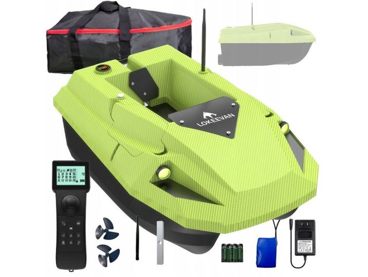LOKEEVAN RC-Boot D50B, Futterboot mit Echolot,GPS und Fernbedienung