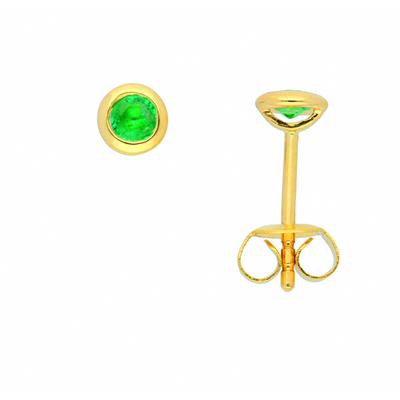 Paar Ohrhänger ADELIA´S "Damen Goldschmuck", grün, Ohrringe, Damen, Damen, Gold, 585 Gold mit Smaragd Goldschmuck für Damen