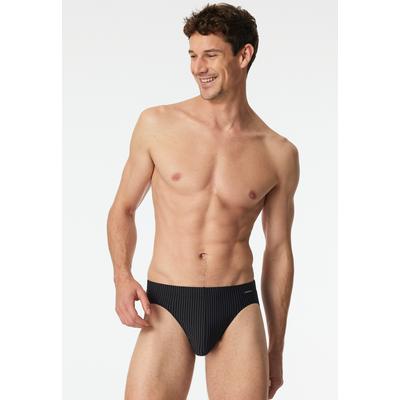 Rioslip SCHIESSER "Pure Micro", Herren, Gr. 9, Single Jersey, schwarz (000, schwarz), Single Jersey, Obermaterial: 80% Polyamid, 20% Elasthan, körpernah, Unterhosen, ohne Eingriff, ohne störende Seitennähte, gestreift