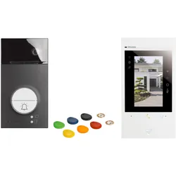 Bticino, Klingel + Türsprechanlage, Flex‘ONE-Set Classe 300EOS with Netatmo + Linea 3000 mit Hörgeräteschleife (Kabelgebunden, WLAN)