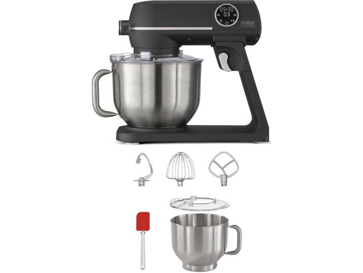CASO Küchenmaschine KM 1800 Black-E 3156 , schwarz (schwarz, edelstahl), B:39cm H:35,5cm T:20,5cm, Küchenmaschinen, Küchenmaschine