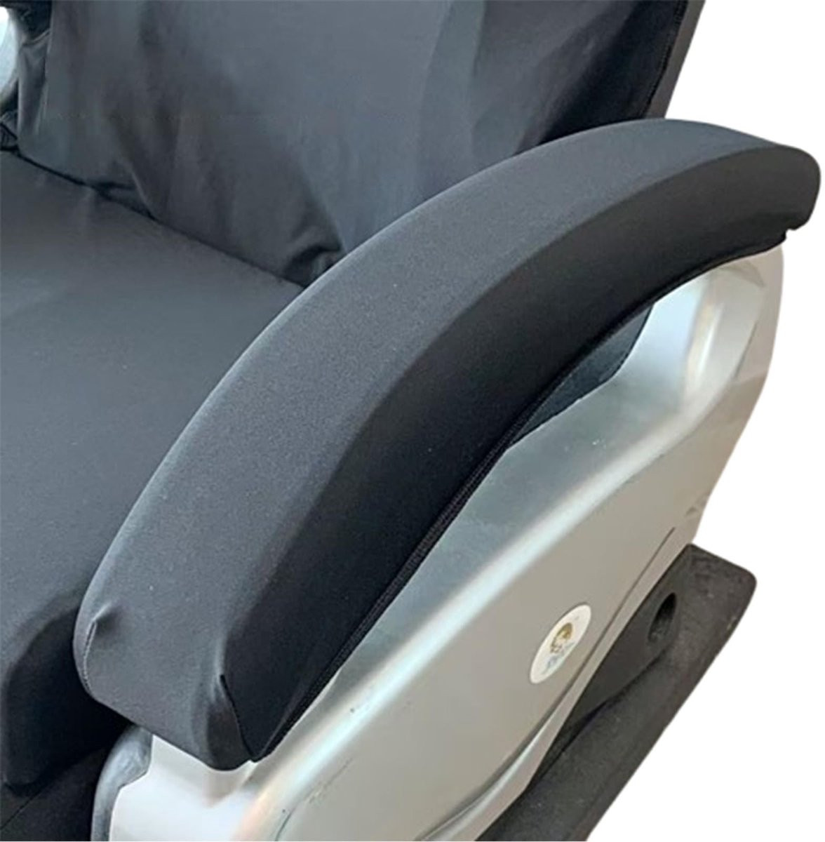 Set van 2 grijze armleuninghoezen voor massagestoelen