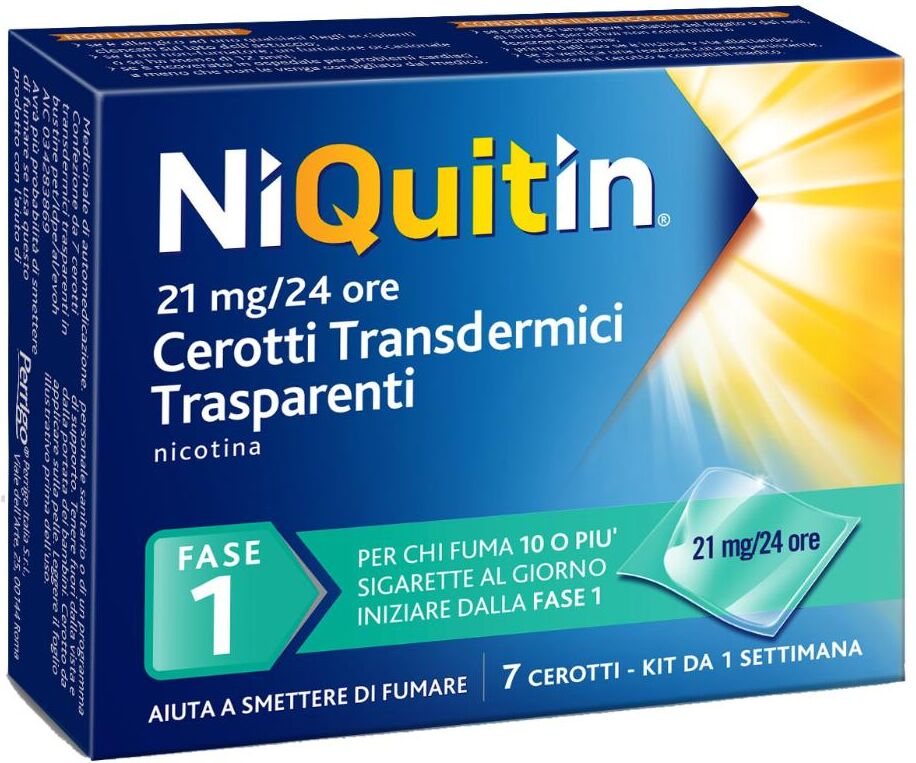 PERRIGO ITALIA Srl NIQUITIN*7CER TRANSD 21MG/24H