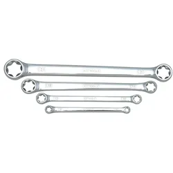 KS Tools CHROMEplus Torx-E-Doppel-Ringschlüssel-Satz, 4-tlg - 518.0860