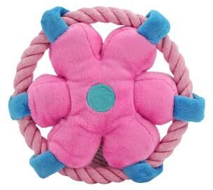 Uplift Treasures Durable Rope Fetch Dog Chew Toy For Training pink
