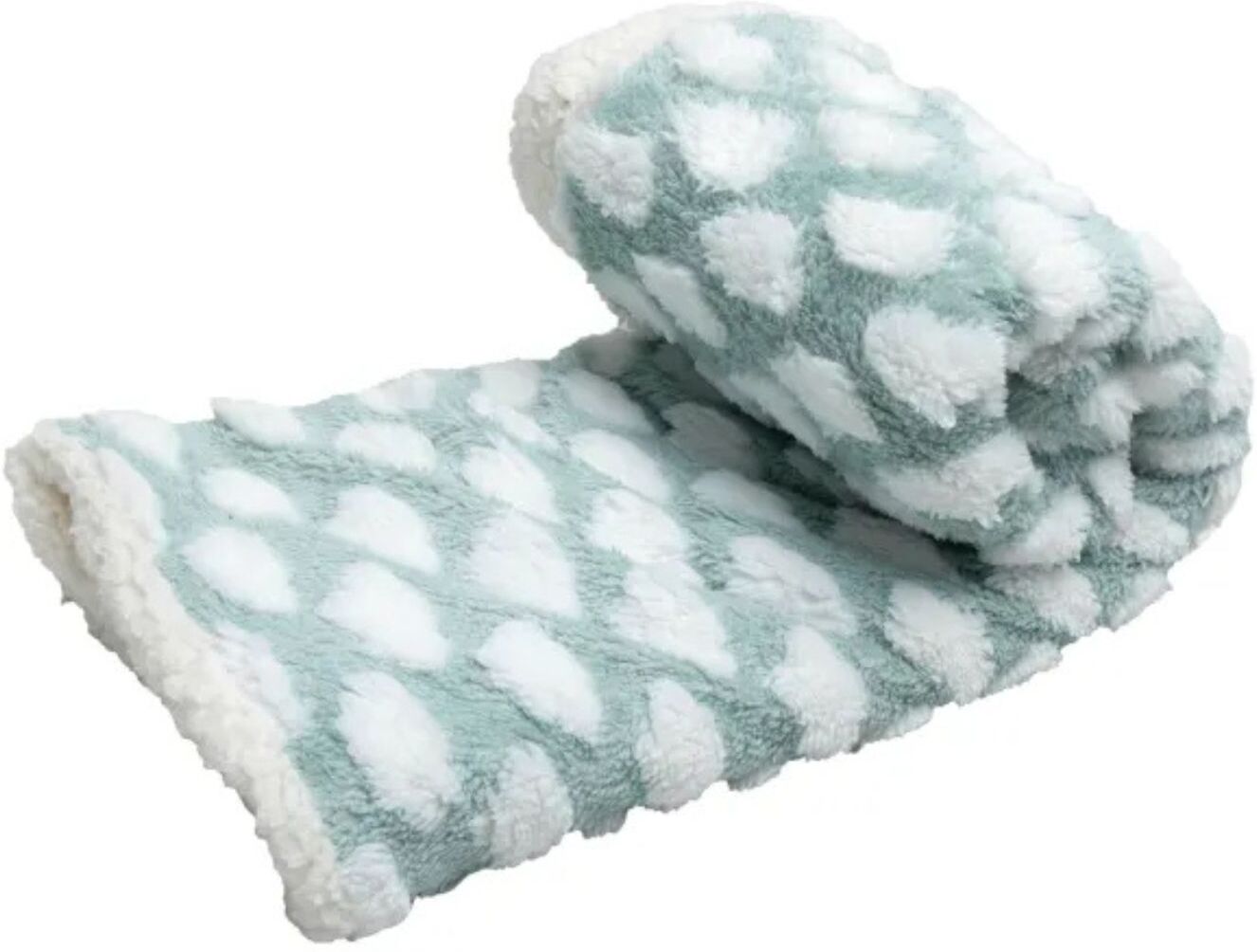 Nobleza Coperta Imbottita per Cani e Gatti Nuvola Verde 100x80cm