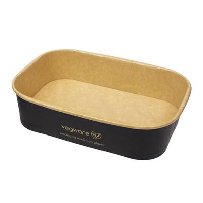 MONOUSO - Schwarz Rechteck Verpackungen 500 ml 17,3x12,1x4,3cm (50 Stück)