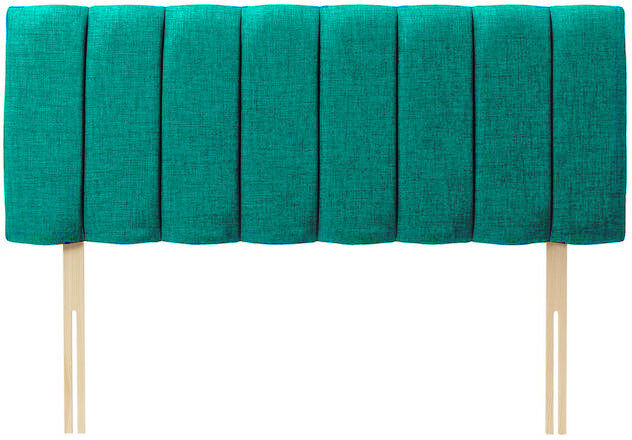Latitude Run Upholstered Headboard Teal Linen Kingsize (5')