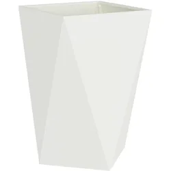 Helloshop26 - Moderner Outdoor-Pflanzkasten 50 x 50 x 75 cm mit integriertem Sockel schlankes Design weißer Stahl