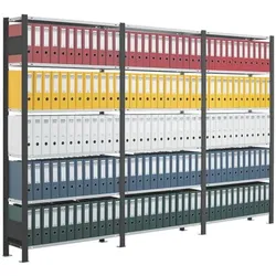SCHULTE Lagertechnik Grundregal »Duo schmal« mit 5 Böden, 100x180x30 cm
