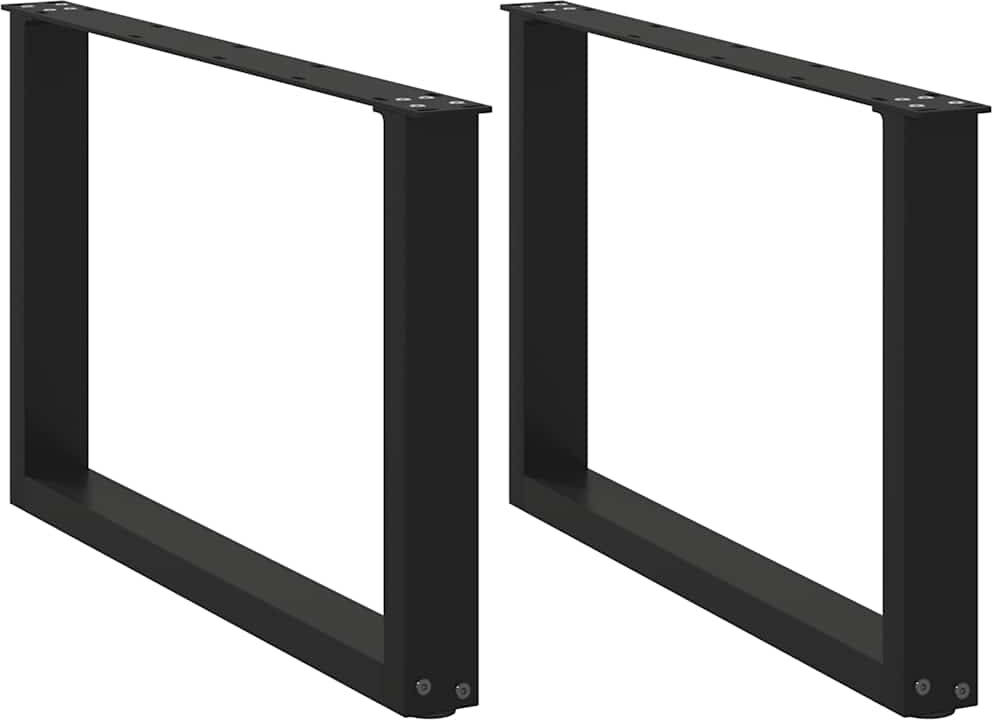 17 Stories Sayumi Powder Coated Steel Table Leg Black 43cm H x 60cm W x 60cm D