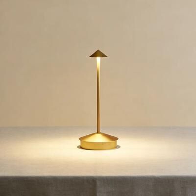 Inspired Living LumiTouch Cordless Table Lamp Rechargeable LED Touch Control Dimmable Table Lamp gold 1pc