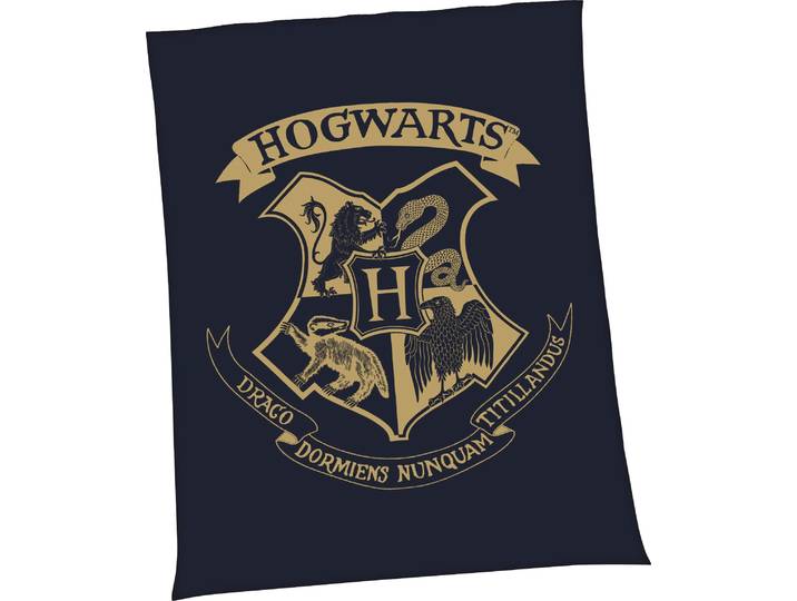 Wohndecke HARRY POTTER Harry Potter , schwarz, B:150cm L:200cm, Polyester, Wohndecken, Wohndecke, mit tollem Harry Potter Motiv, Kuscheldecke