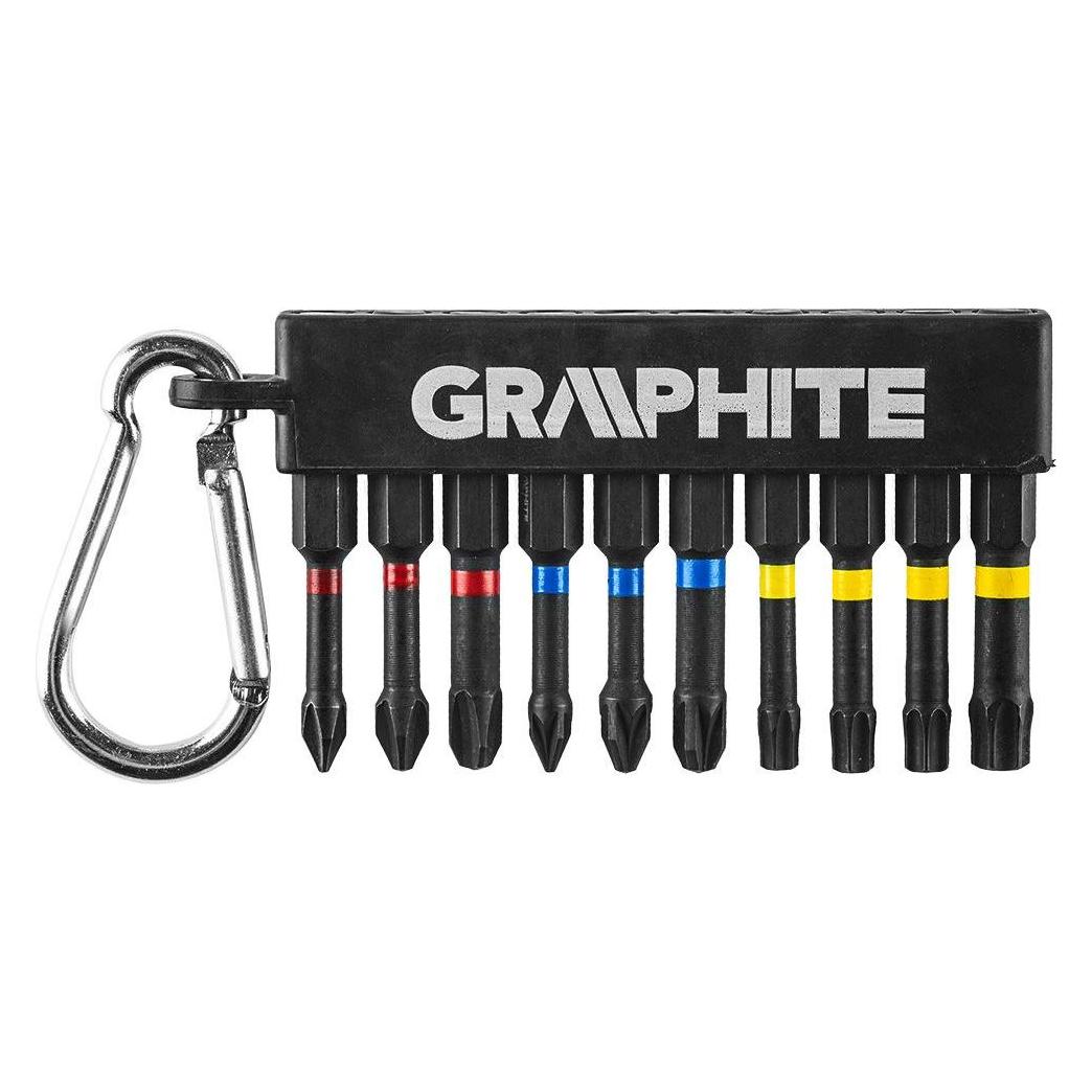 Graphite 10 Piece IMPACT BIT SET. 56H562 (TOP-56H562)