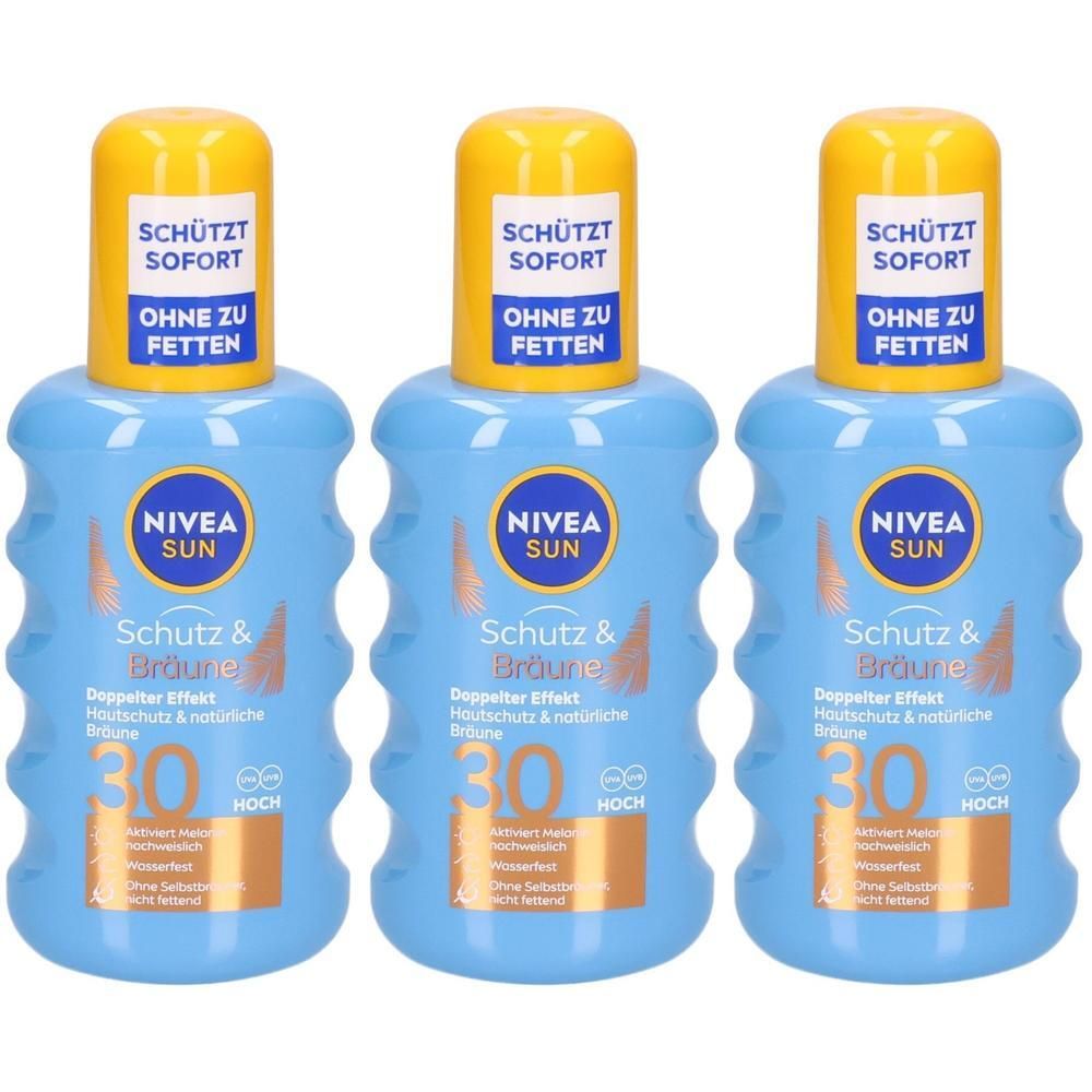 Nivea Sun Schutz & Bräune Sonnenspray Lsf30 200ml x3 3x200 ml