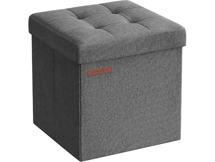 Sitzhocker mit Stauraum dunkelgrau