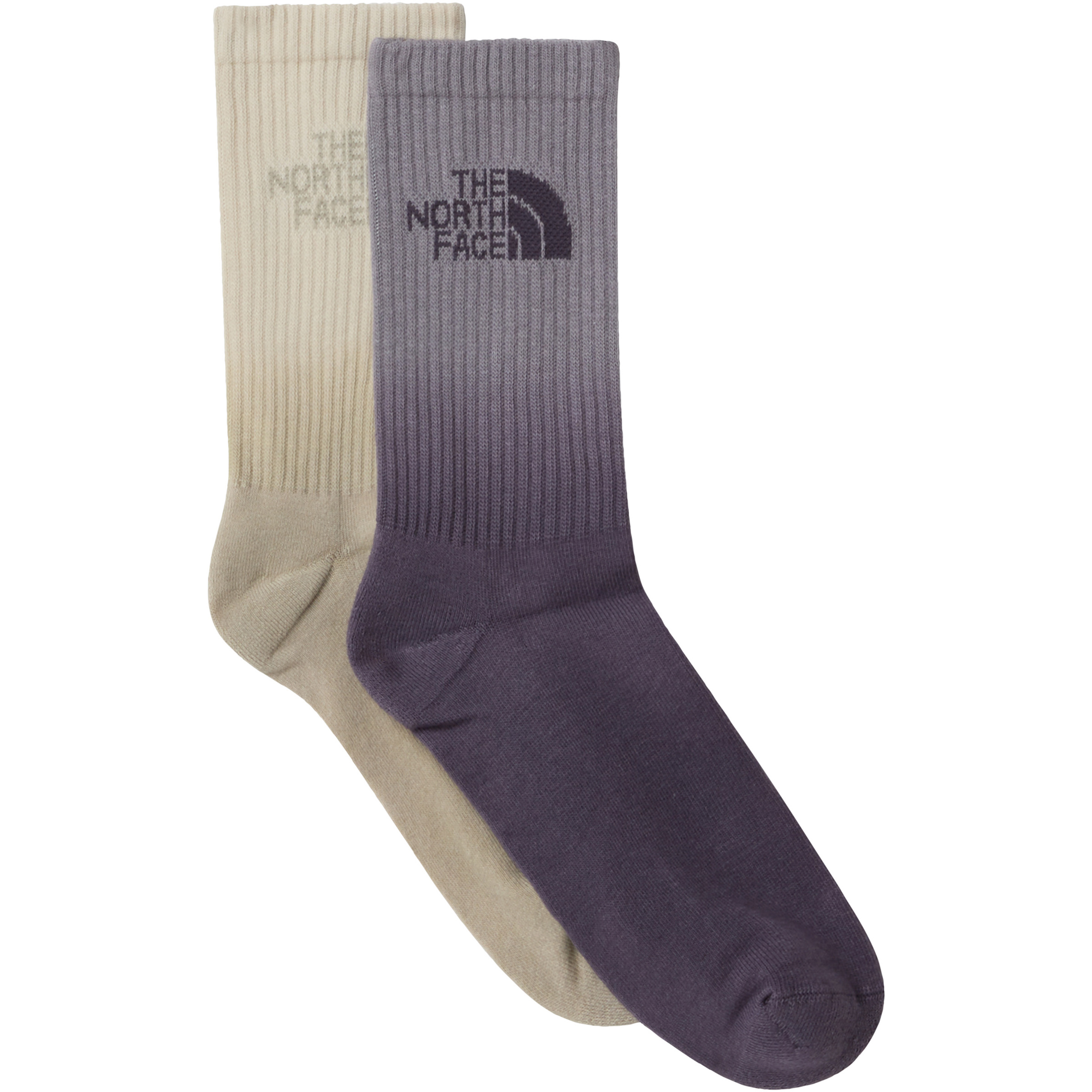 The North Face Everyday Crew Dip Dye 2er Pack Freizeitsocken grau Größe 44 Lifestyle Elastisch