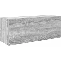 vidaXL Bad-Wandschrank Grau Sonoma 80x25x30 cm Holzwerkstoff