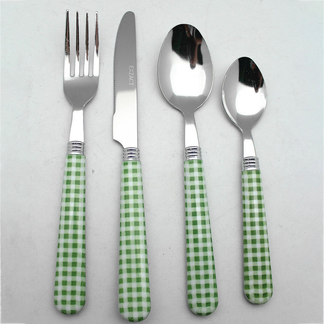 Brambly Cottage Otway 24 Piece Cutlery Set , Service for 6 Green 24