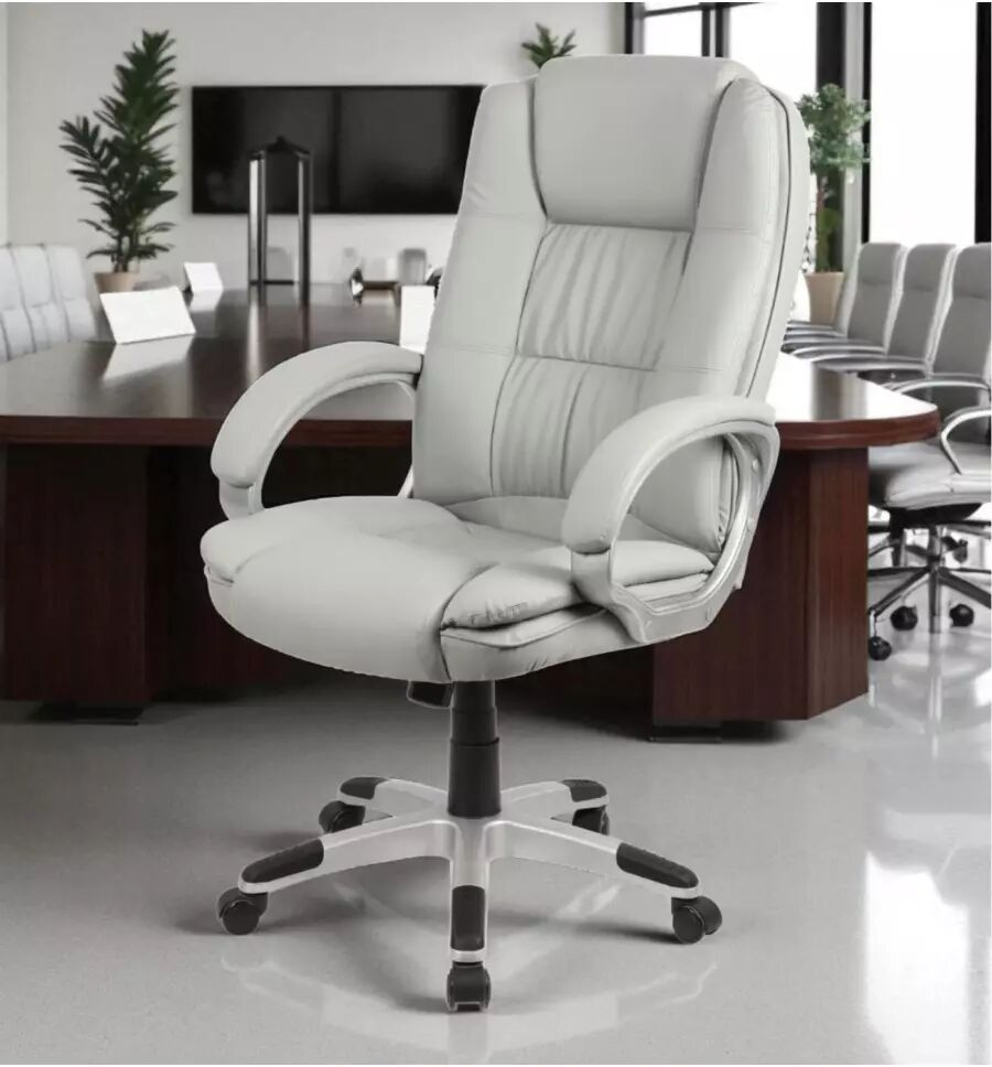 BellaHome SEDIA DIREZIONALE COLUMBIA GRIGIA ECOPELLE