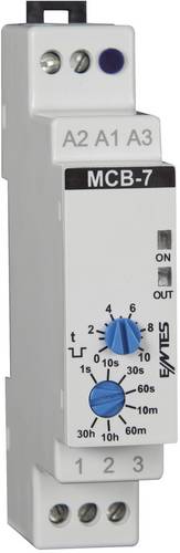 ENTES 101583 MCB-7 Zeitrelais Monofunktional 24 V/DC, 24 V/AC, 230 V/AC 1 St. Zeitbereich: 0.1s - 30h 1 Wechsler