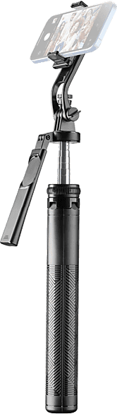 Palo Selfie - CellularLine SELFIE STICK MAX, Multifuncional, Rotación 360º, Extensible 180 cm, Bluetooth y control remoto, Negro