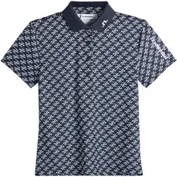Lindeberg Tour Tech Print Damen Poloshirt 2026 Cardi Jacquard S - Navy - M