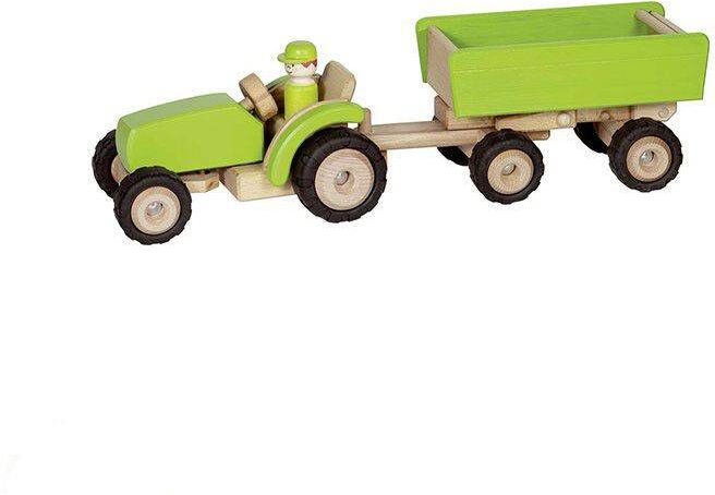 Tracteur avec remorque vert - Goki