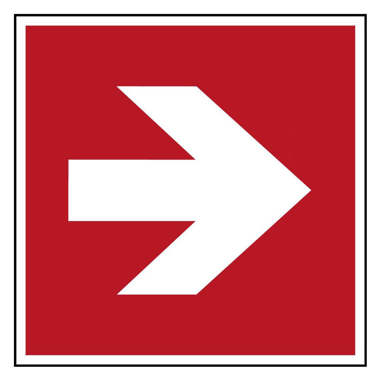 Brady ISO Safety Sign - Direction (PIC A090R-315X315-PP-CRD/1)